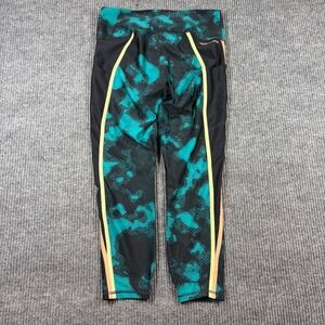 Under Armour Leggings Women's L Project Rock Compression Teal Black Snake